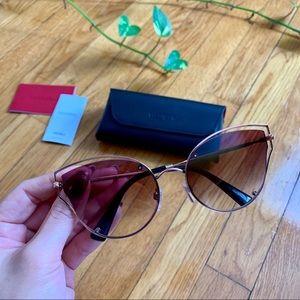 Gold Valentino cat eye sunglasses